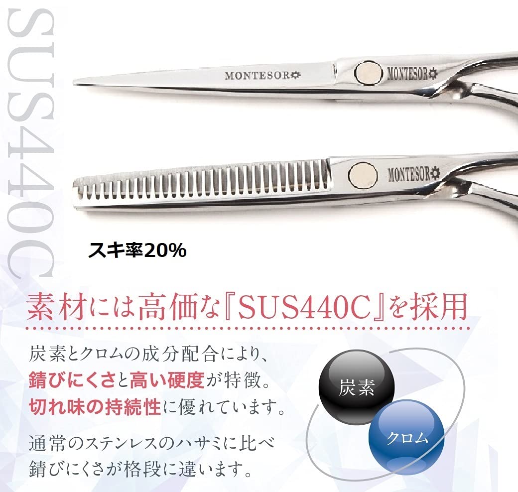 Amazon.co.jp: montesoro 5点 ヘアカットハサミ セニング 散髪用